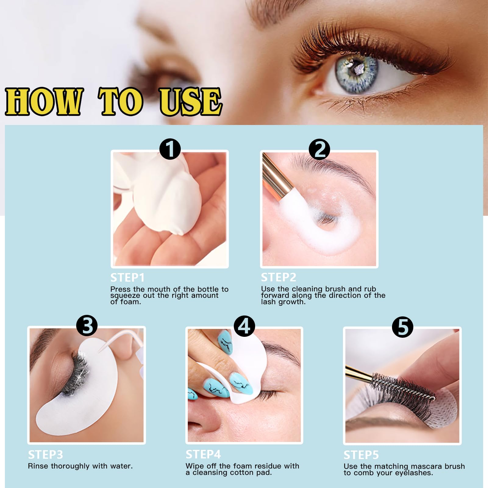 WOZUTUNT professional lash mousse kit packaging box exterior