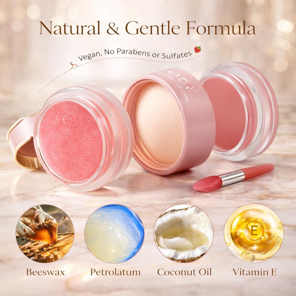 Side profile of Shaivii lip care jar packaging