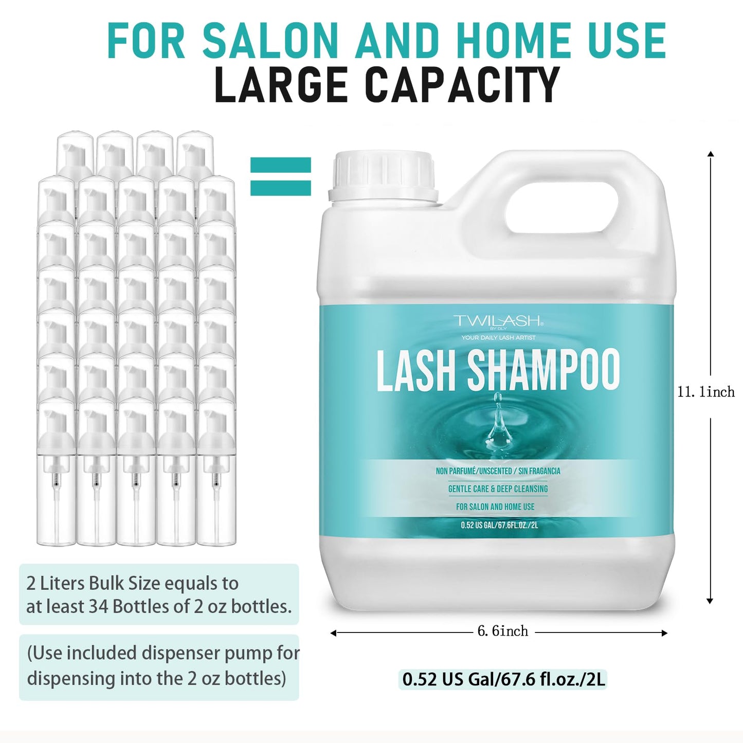 Twilash By Dly Lash Cleanser Bottle With Dispensing Pump