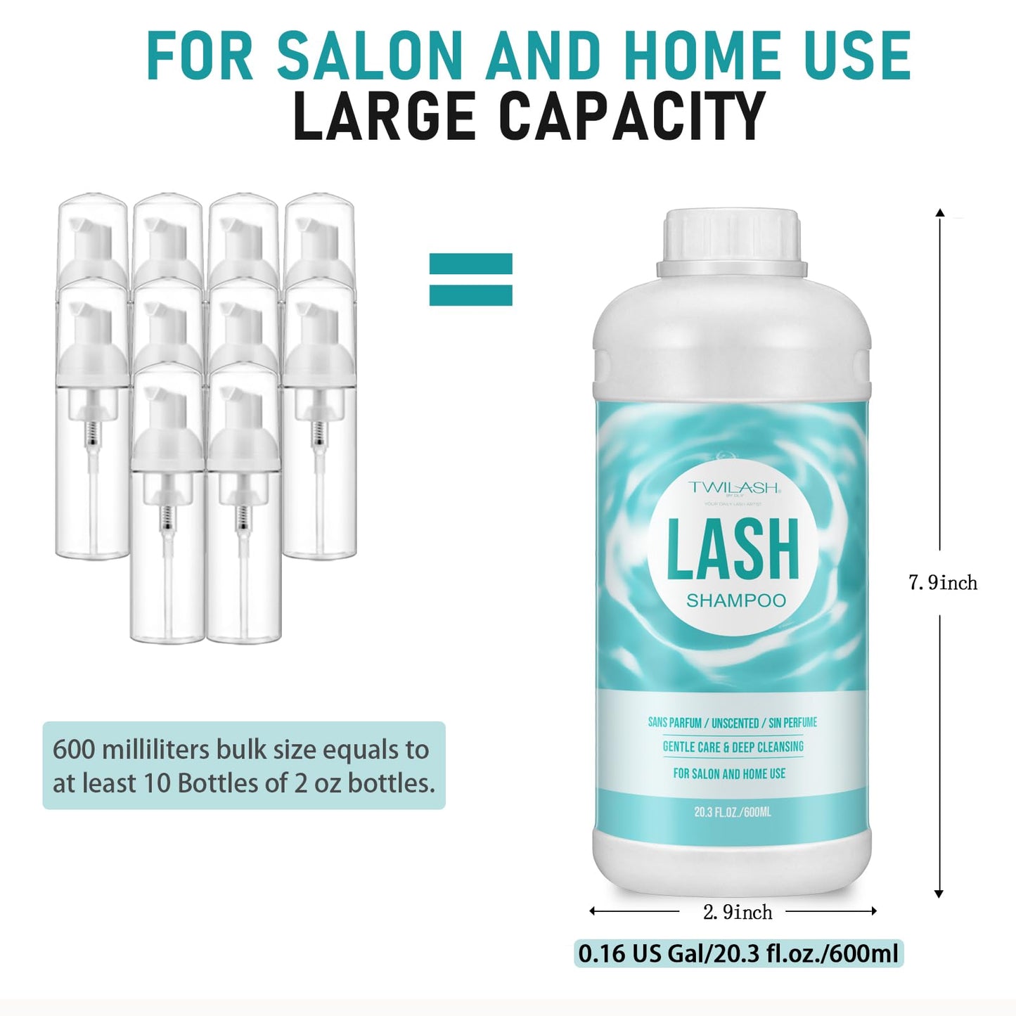 Twilash lash cleanser foaming pump mechanism