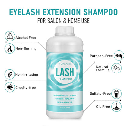 Back label of Twilash By Dly eyelash shampoo bottle