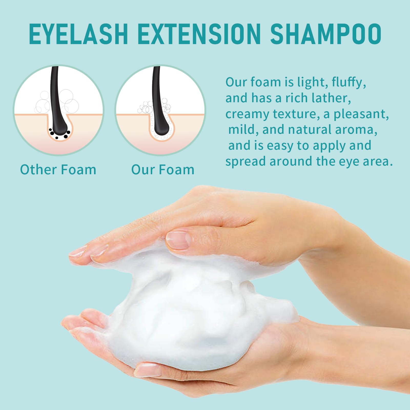 Professional lash artist using Twilash shampoo