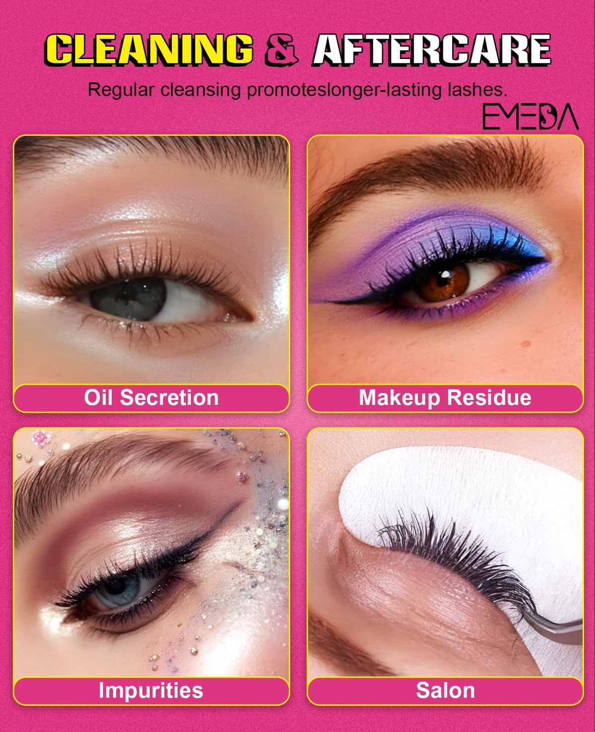 Complete lash shampoo kit components laid out together