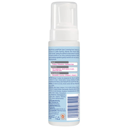 Palmer's Skin Success Dark Spot Correcting face wash pump dispenser packaging highlighting key ingredients