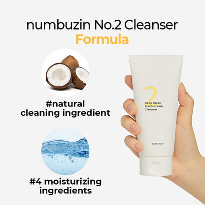Authentic Numbuzin skincare cream face wash for oily and combination skin types