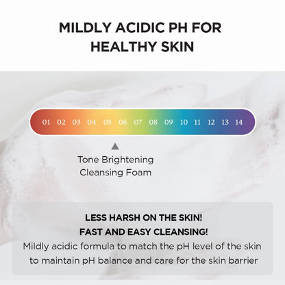 Back label of SKIN1004 Centella Tone Brightening Cleanser detailing directions for use and product information.
