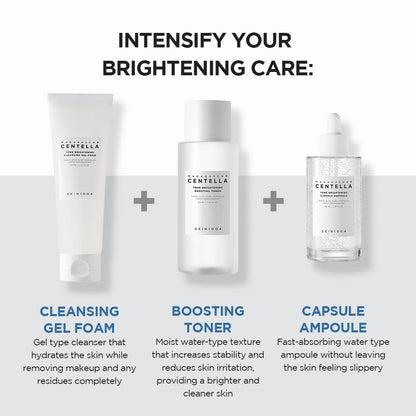 SKIN1004 facial gel foam cleanser being applied to hands showing the clear lightweight texture.