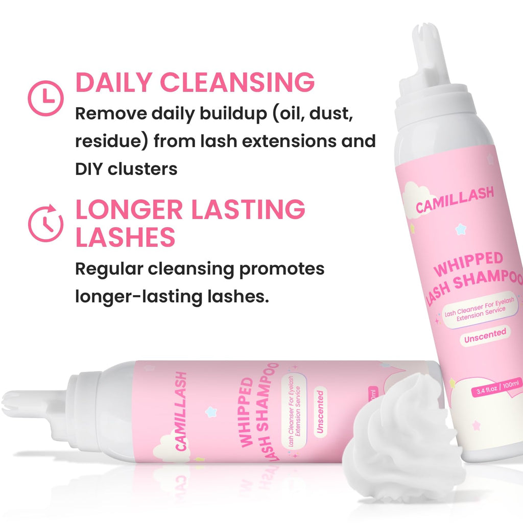 Cl Camillash 100ml lash cleanser bottle side profile label details