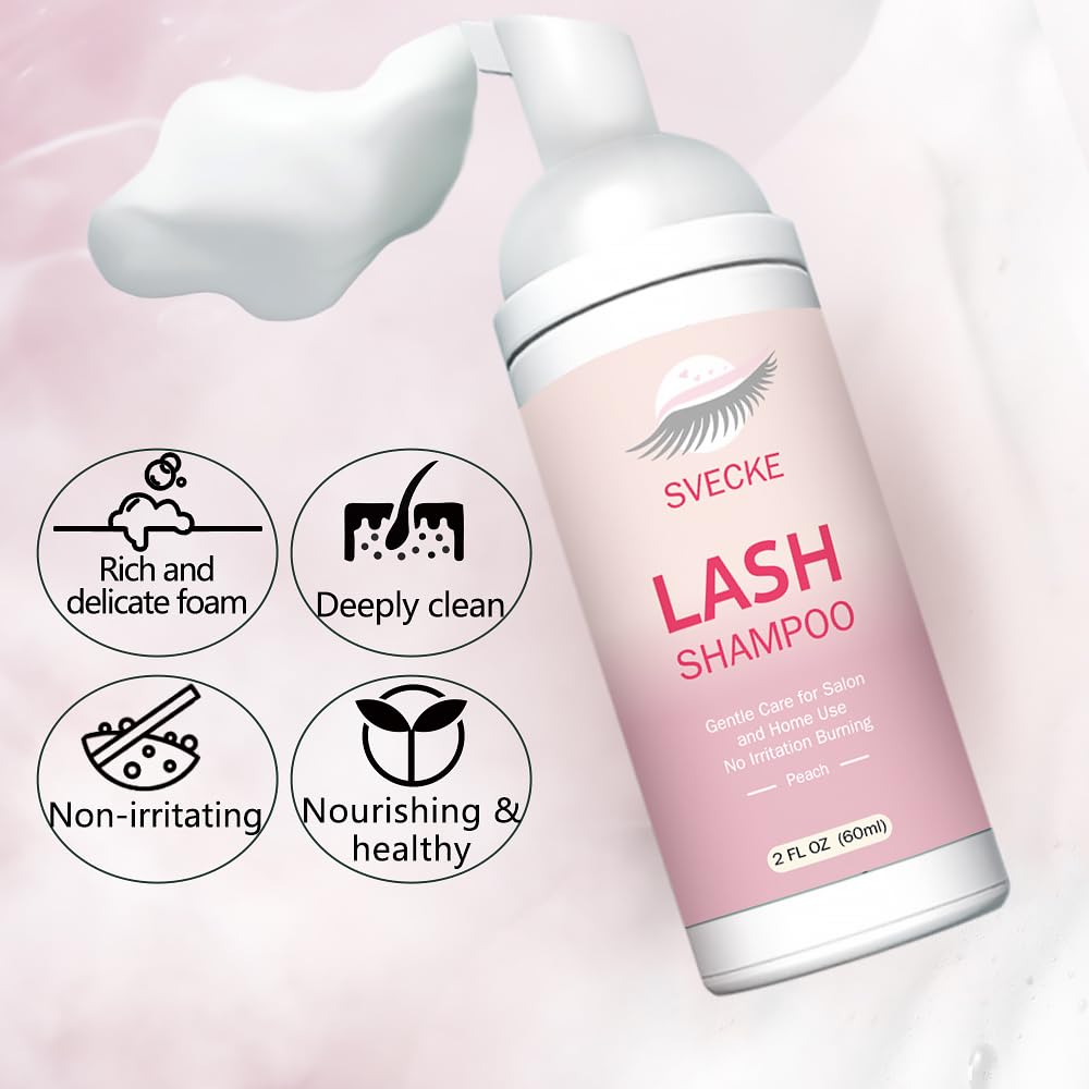 Included specialized cleaning brush for eyelash extension maintenance