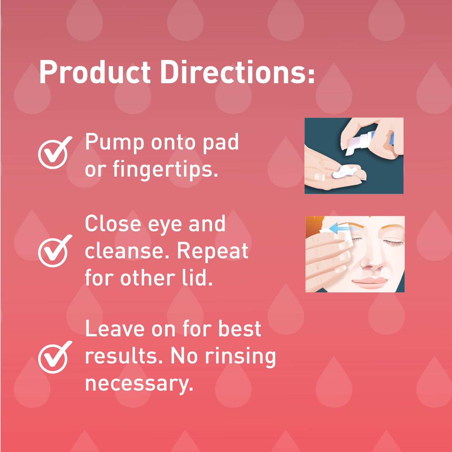 Authentic imported USA eye makeup and oil remover foam packaging view