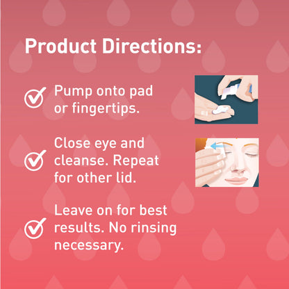 Authentic imported USA eye makeup and oil remover foam packaging view