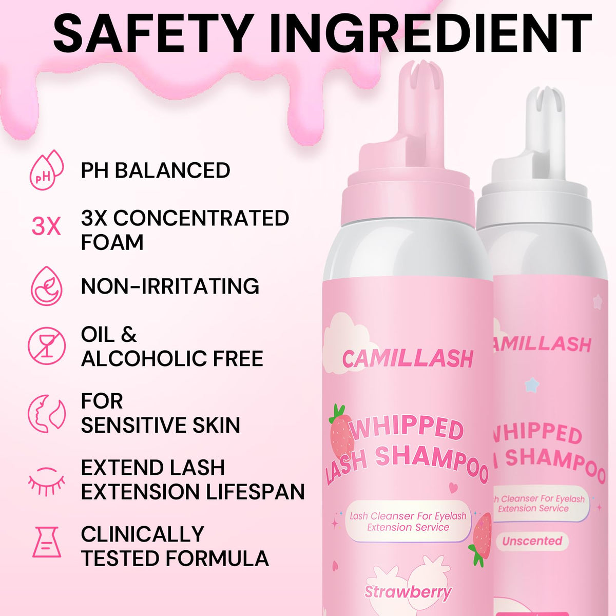 Cl Camillash 100ml foam cleanser bottle texture display