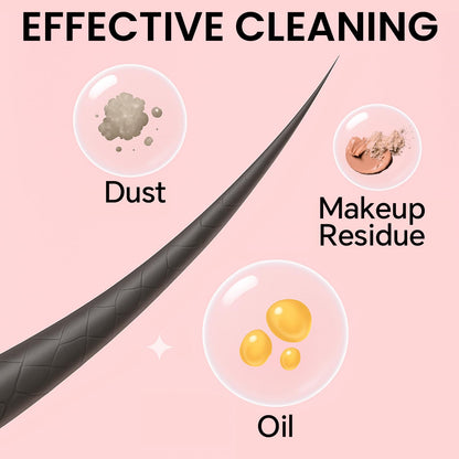 Applying whipped lash shampoo to eyelash extensions