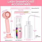 Precision squeeze rinse bottle for cleaning eyelash extensions