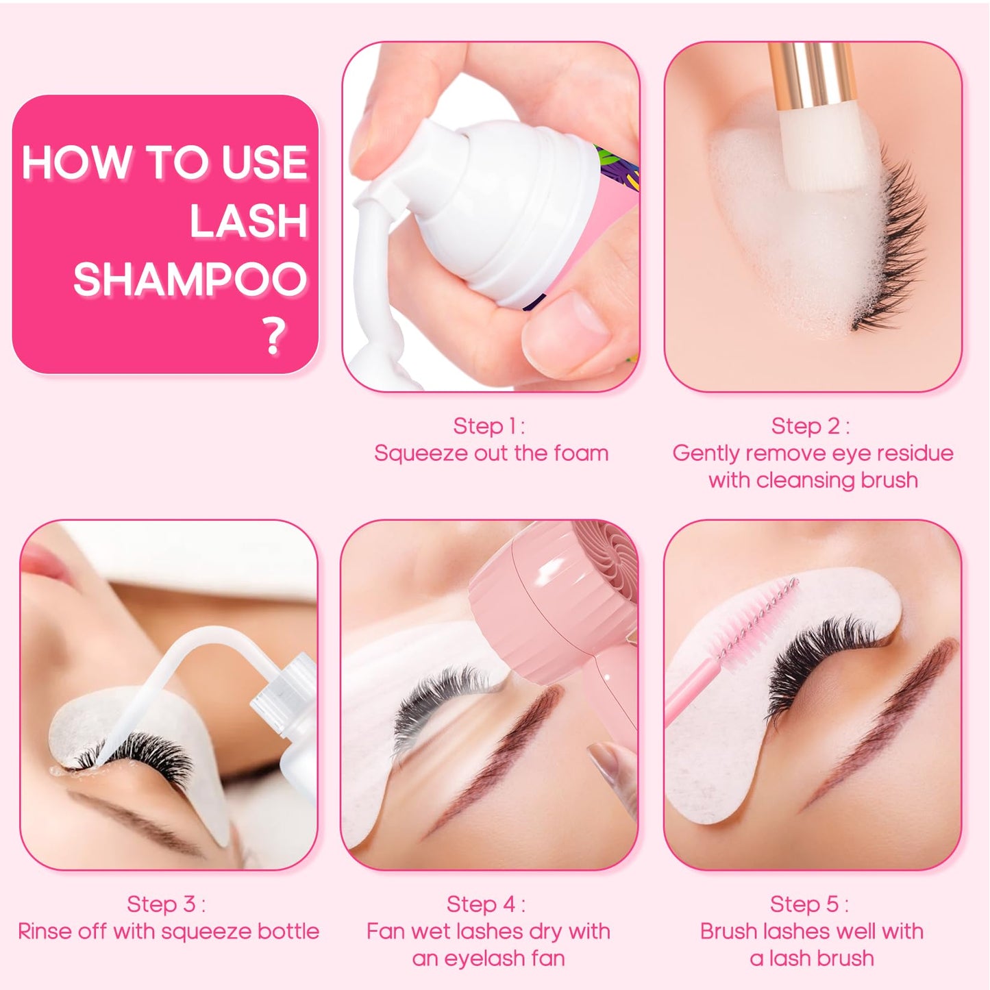 Professional eyelash extension maintenance kit packaging
