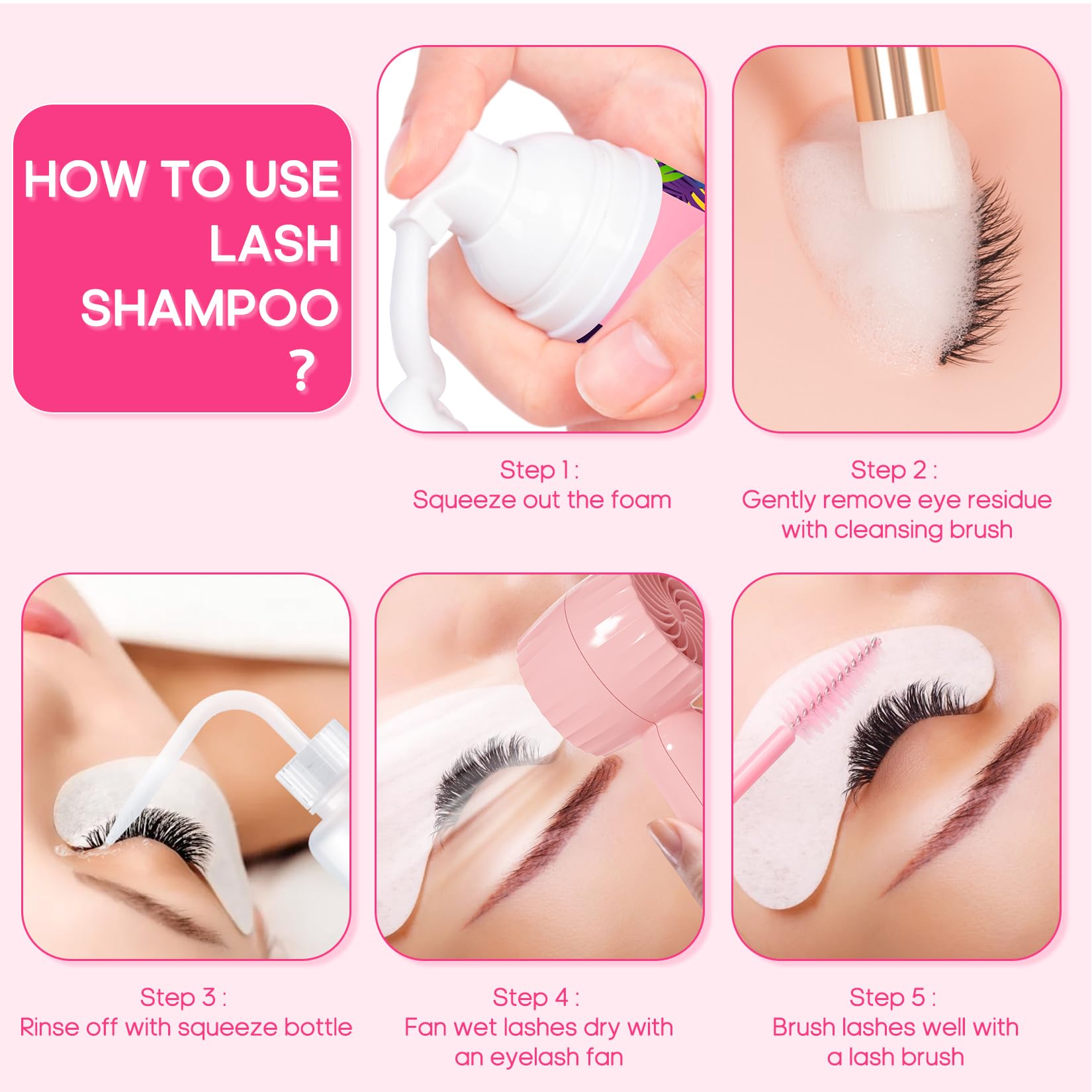 Professional eyelash extension maintenance kit packaging