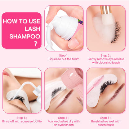 Professional eyelash extension maintenance kit packaging