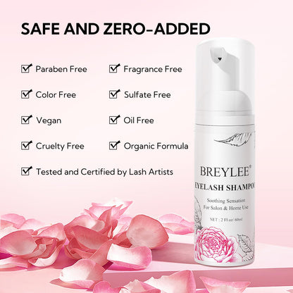 Breylee paraben free eyelid makeup remover liquid pump bottle details