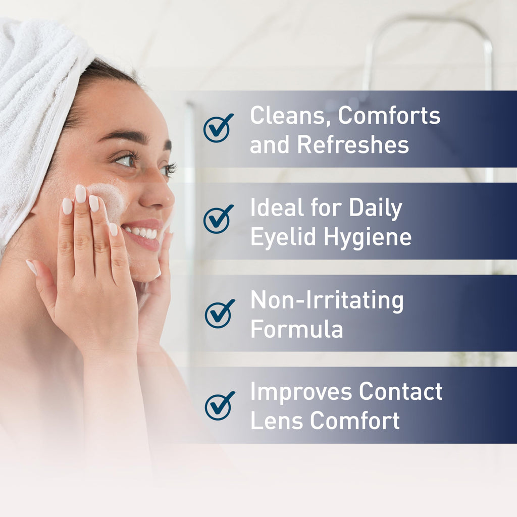OCuSOFT Original Foaming Eyelid Cleanser side profile showing bottle dimensions