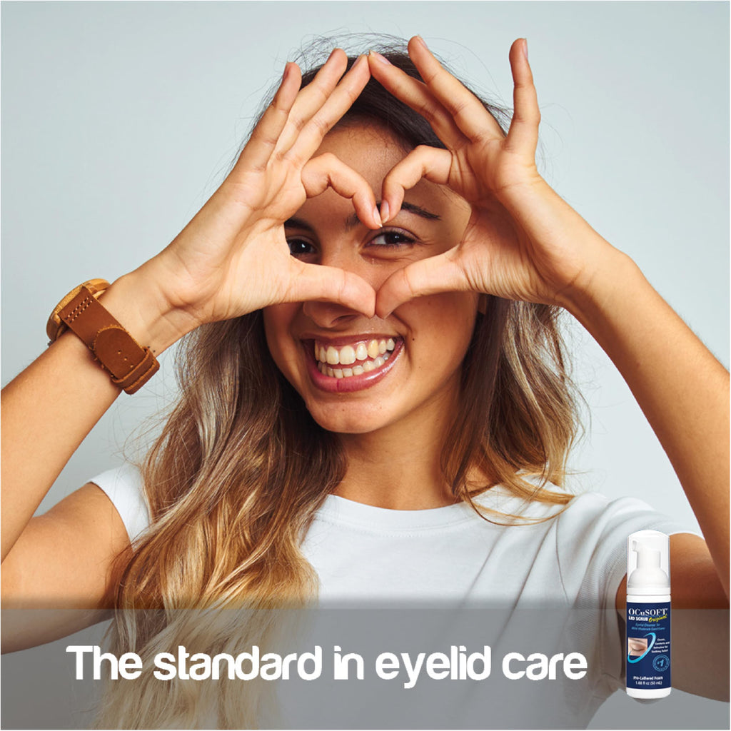 OCuSOFT Original Foaming Eyelid Cleanser lifestyle application setup