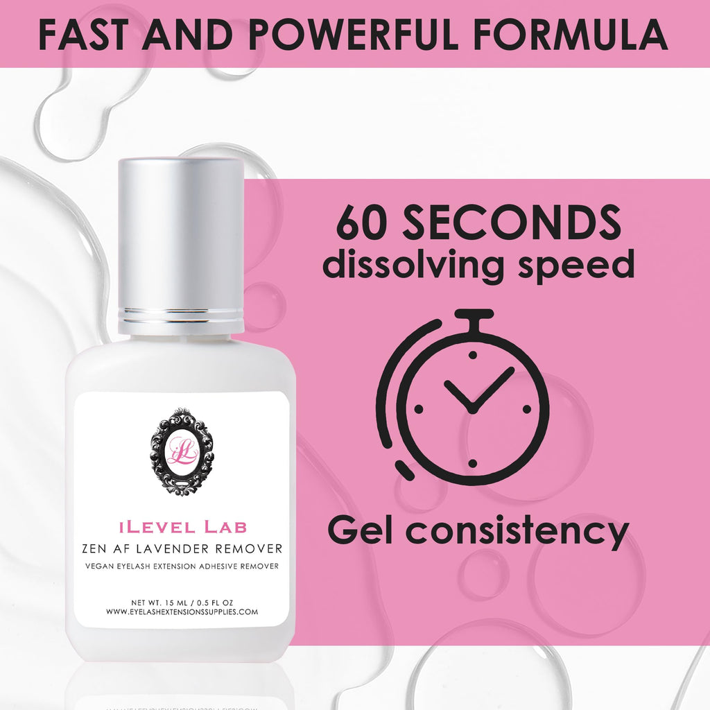 Ilevel Lab Zen Af Lavender Gel Lash Remover texture demonstration