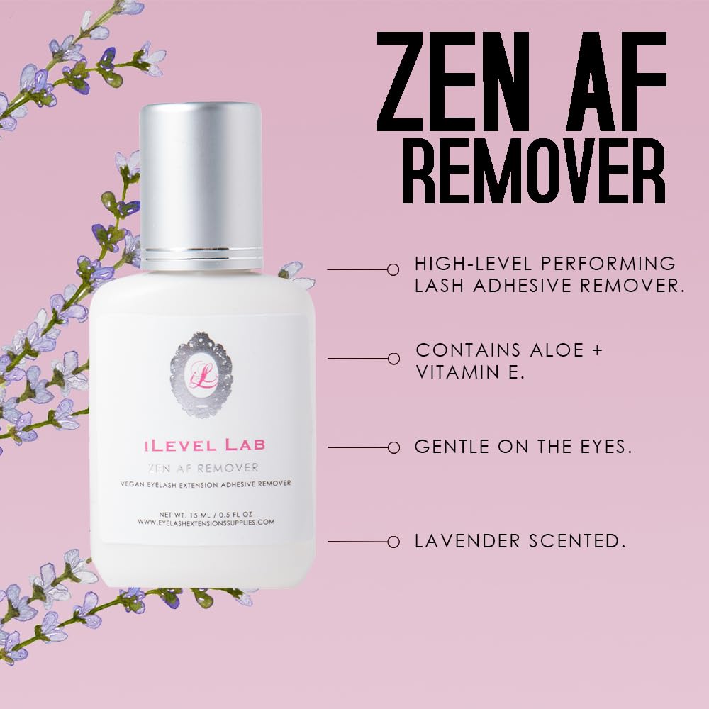 Ilevel Lab Zen Af Lavender Gel Lash Remover size and volume reference