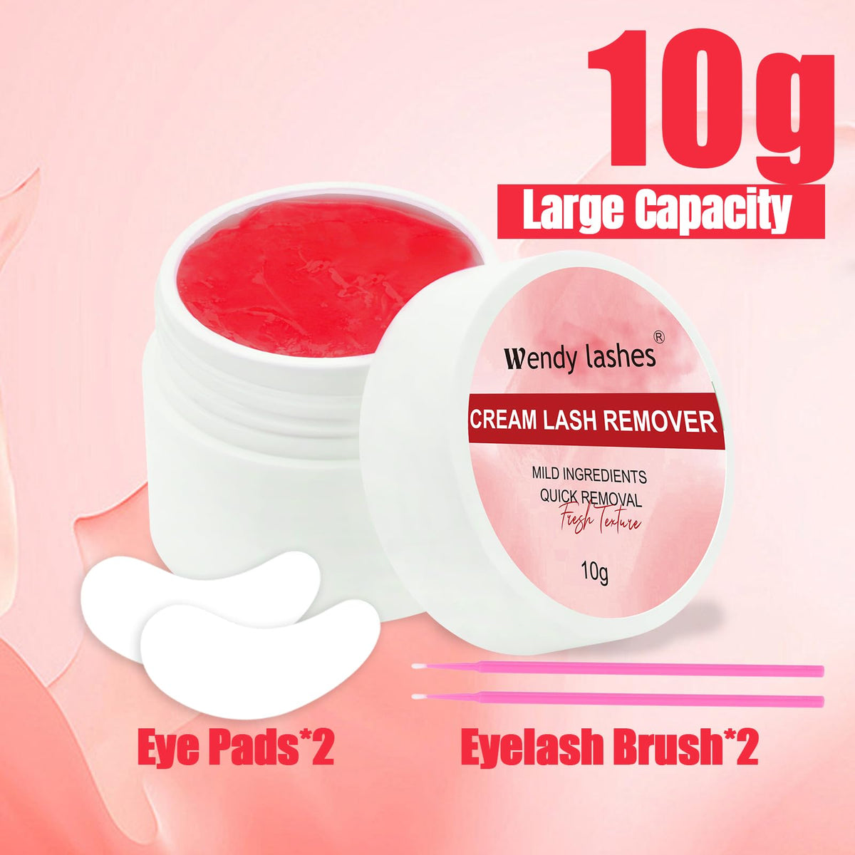 Wendy Lashes Cream Remover application tutorial