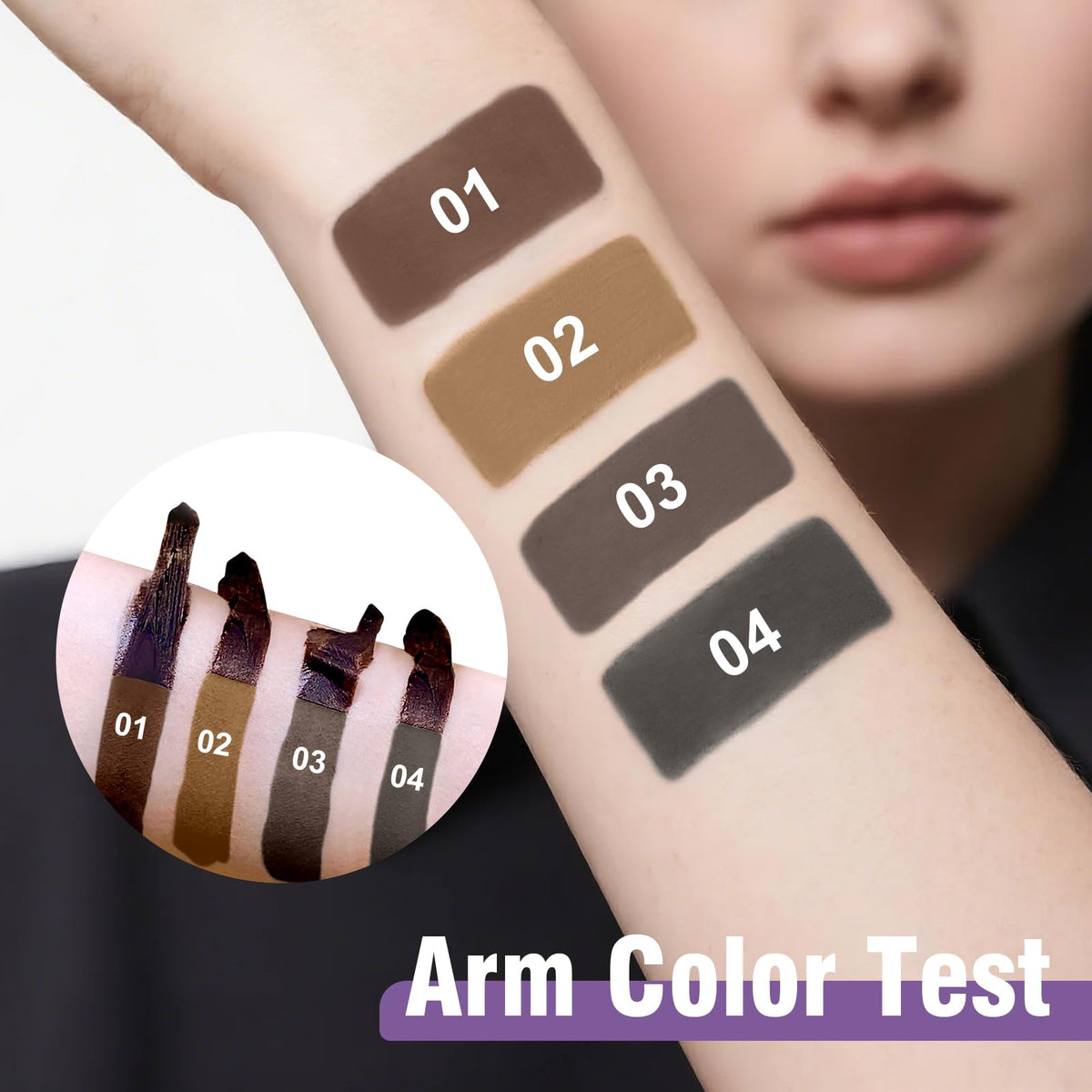 The drying phase of the peel-off eyebrow tint