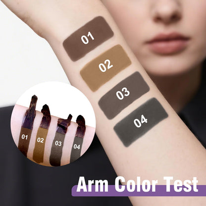 Results of waterproof eyebrow tint on skin