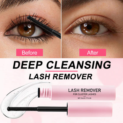 Demonstration of the 360 degree spiral brush on the DIY individual eyelash remover tool.