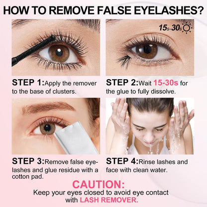 Side profile of the false eyelashes self use adhesive remover liquid container.