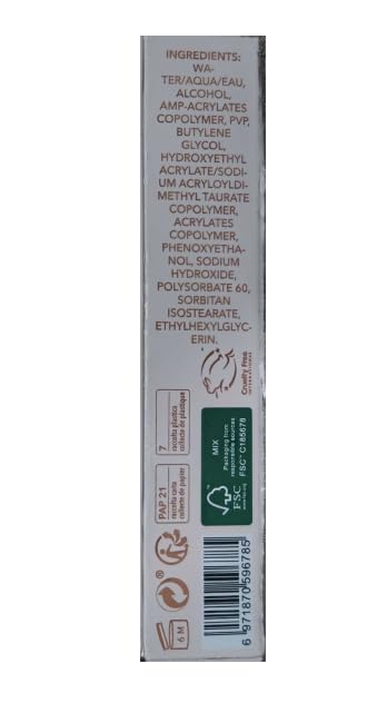 SHEGLAM eyebrow laminating gel brush head detailing the bristles.