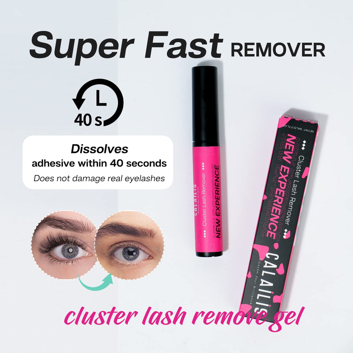 Calailis eyelash extension adhesive wand detail