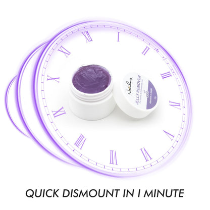NATUHANA grape flavor lash adhesive cream remover container on a clean background.