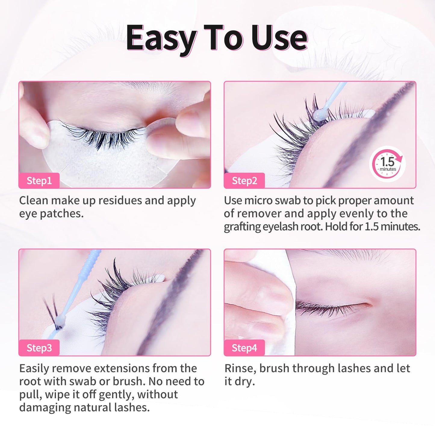 Authentic Beauty7 imported professional lash adhesive dissolver gel packaging detail
