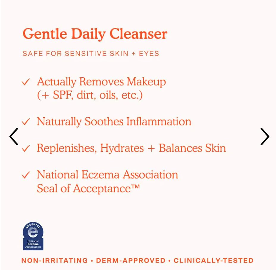 Tower 28 Beauty SOS Daily Balancing Gel Cleanser packaging and texture preview