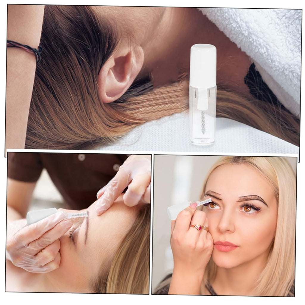 Dual purpose clear lash sealer and brow gel applicator wand