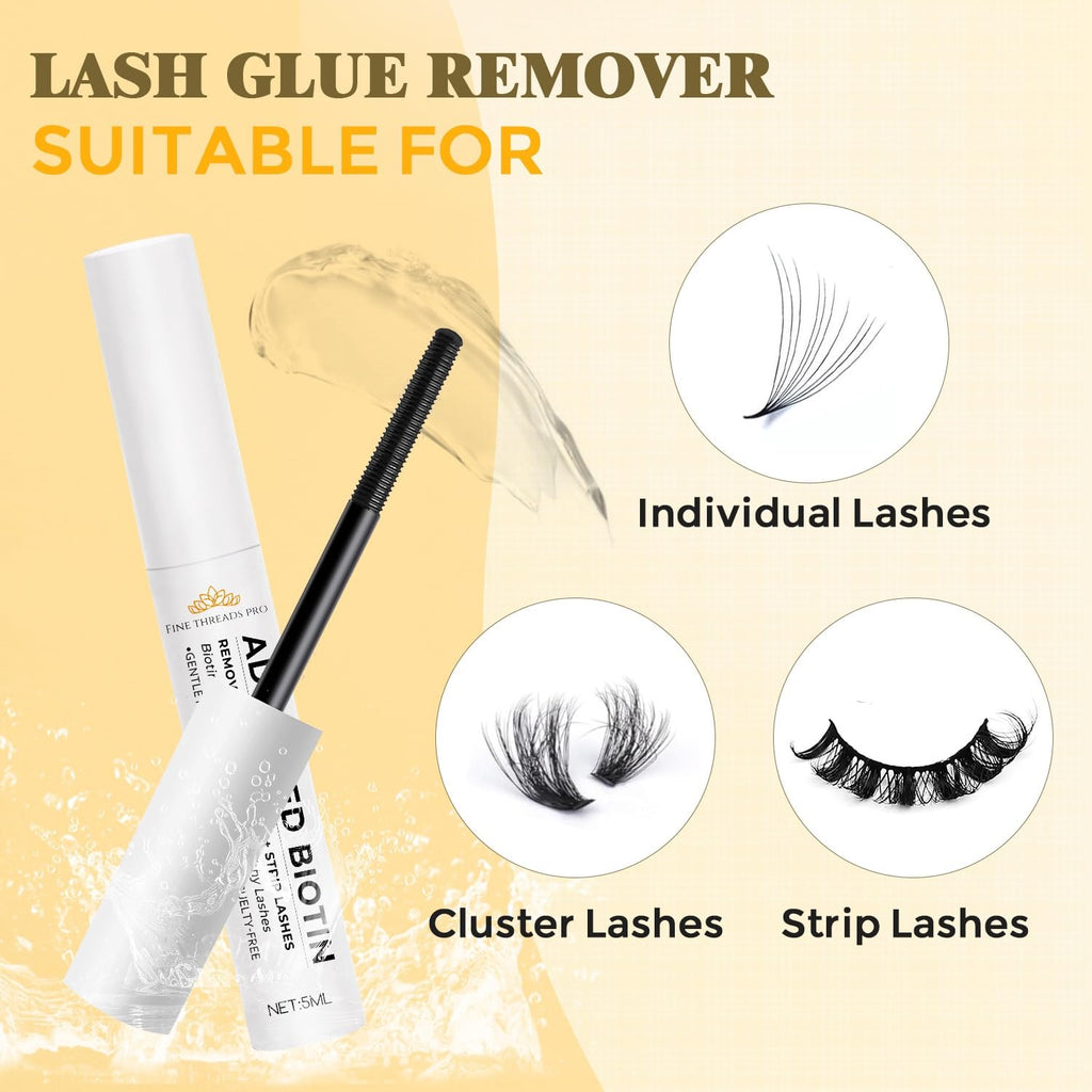 Fine Threads Pro Miuffue Sensitive Eyelash Glue Remover spiral mascara wand applicator detail.