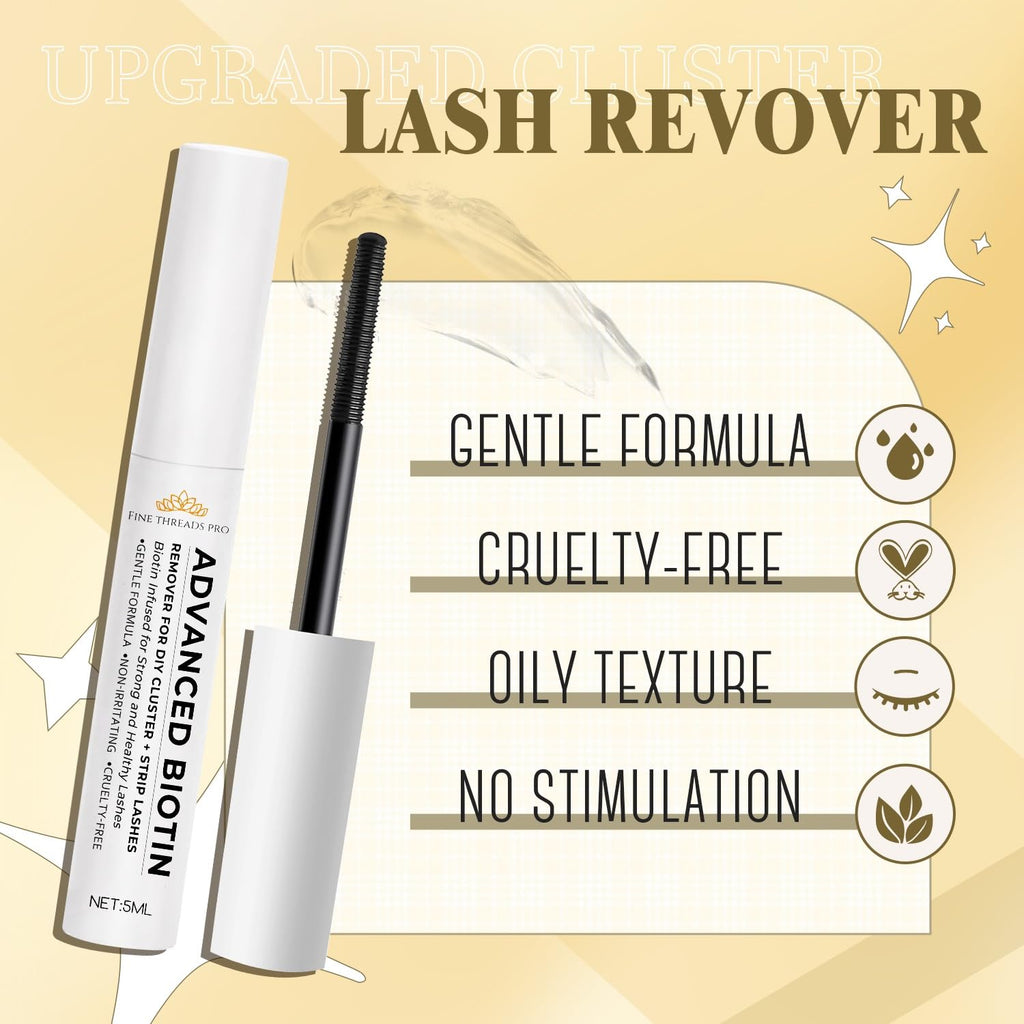 Fine Threads Pro Miuffue Sensitive Eyelash Glue Remover bottle showcasing product size.