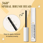 Fine Threads Pro Miuffue Sensitive Eyelash Glue Remover ingredient and feature label view.