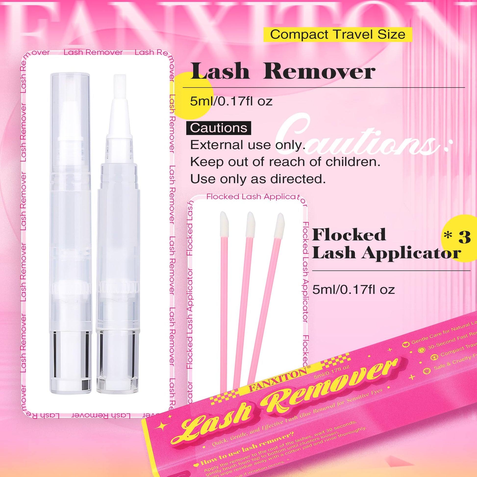Close up of Fanxiton lash adhesive wand
