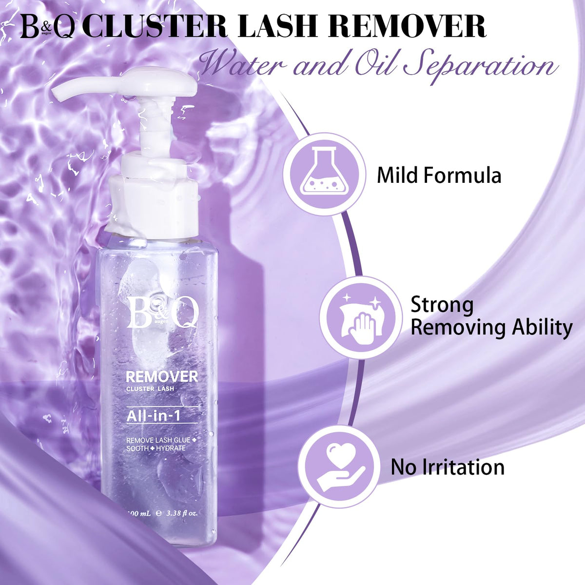 B&Qaugen Lash Remover dual action formula layers