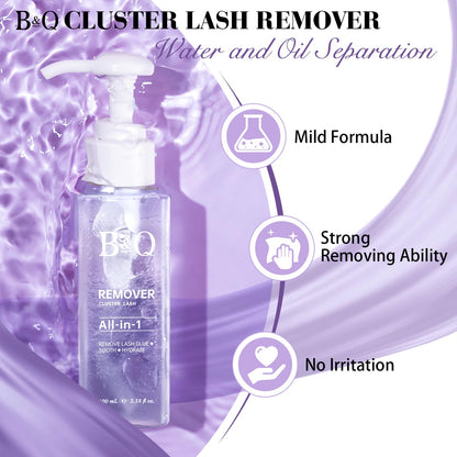 Close up of B&Qaugen lash glue remover packaging label