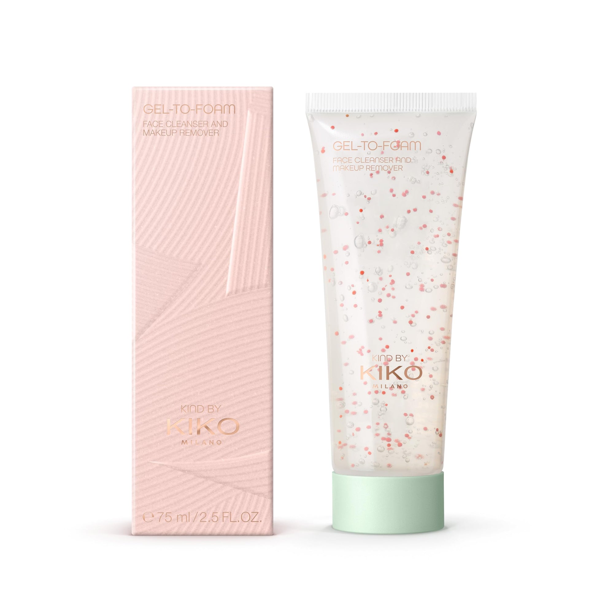 Applying Kiko Milano Kind cleanser to skin for foam transformation
