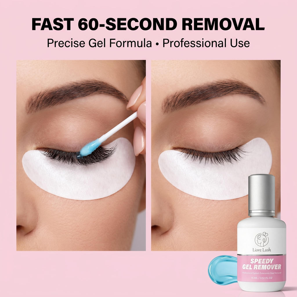 Liore Lash Speedy Gel Remover showing 15 milliliter size label