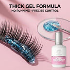 Liore Lash Speedy Gel Remover blue tinted gel texture demonstration