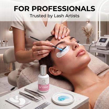 Authentic USA imported Liore Lash GBL free blue gel lash glue remover packaging for classic and volume lash technician supply
