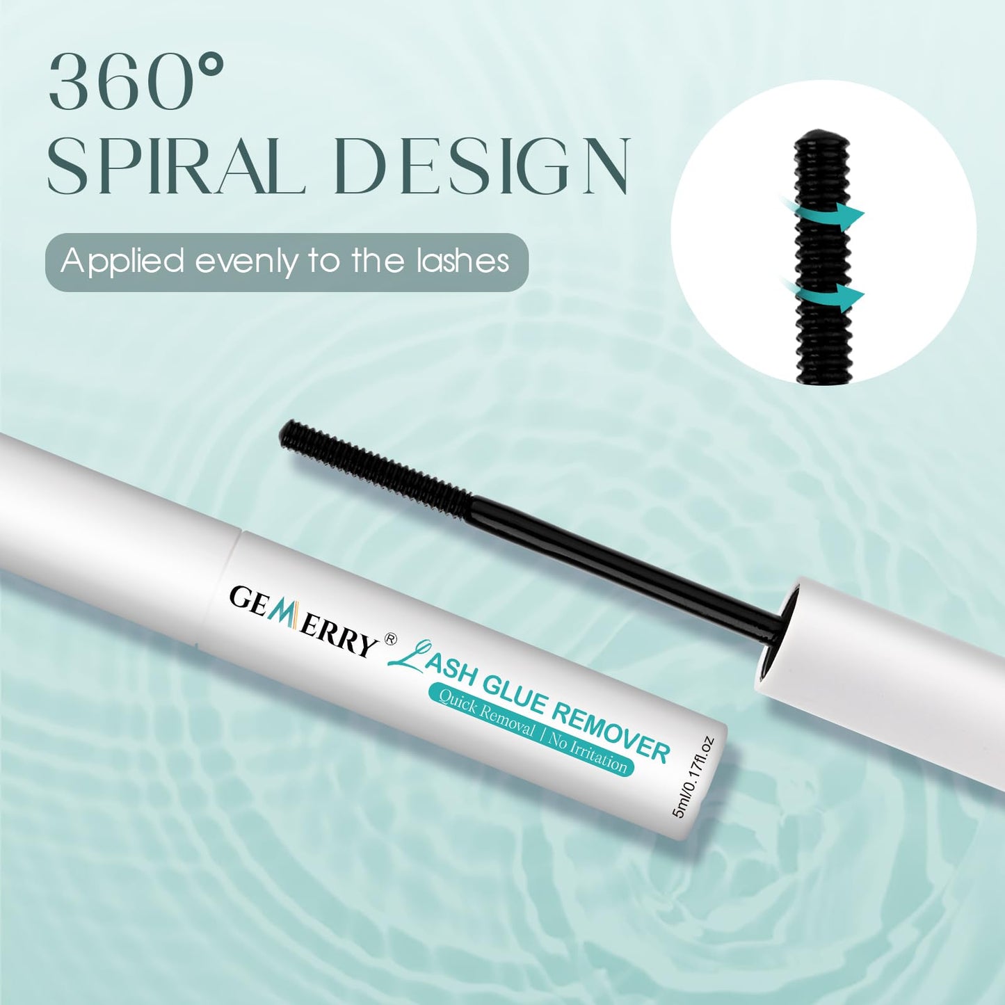 Close up of Gemerry lash extension glue remover packaging