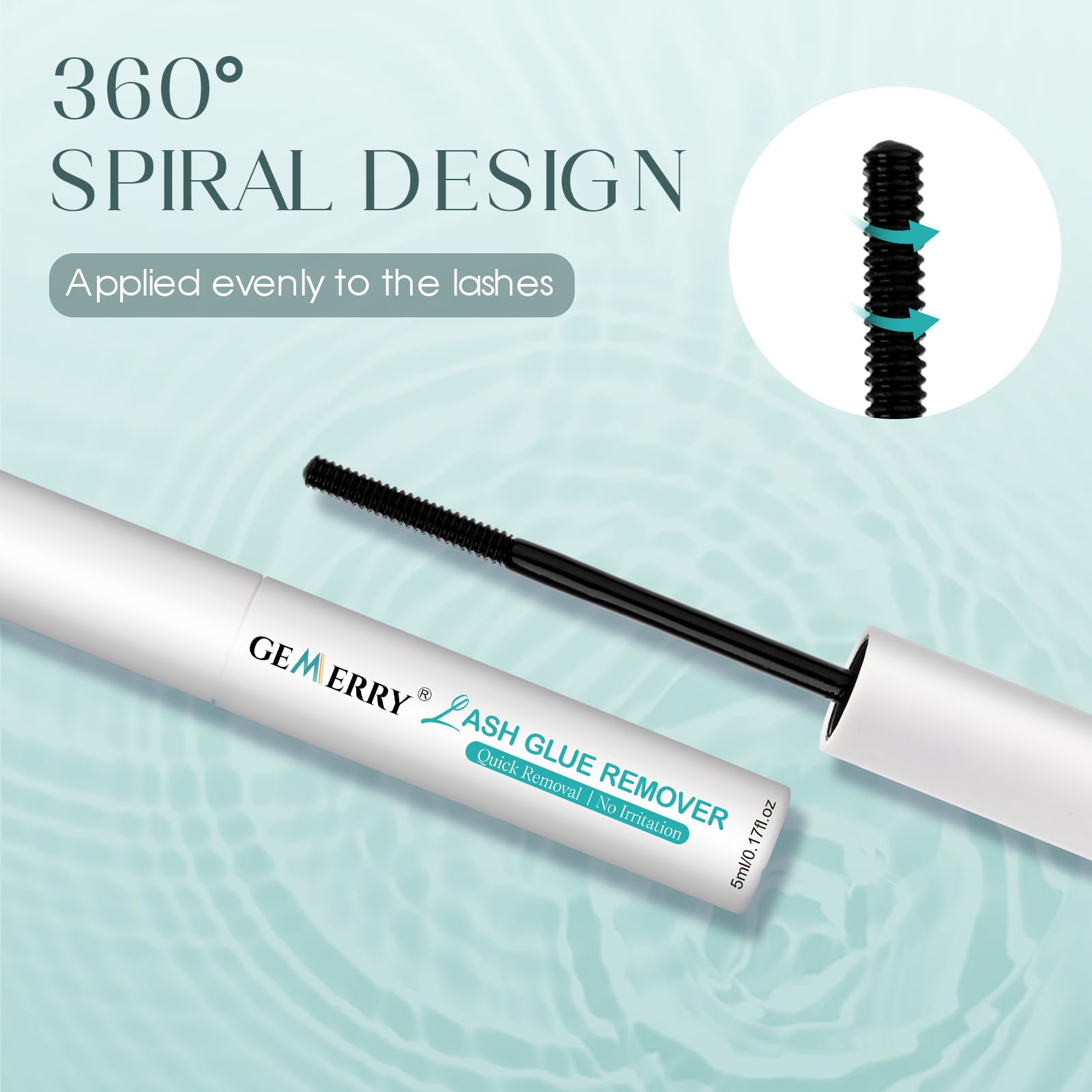 Close up of Gemerry lash extension glue remover packaging