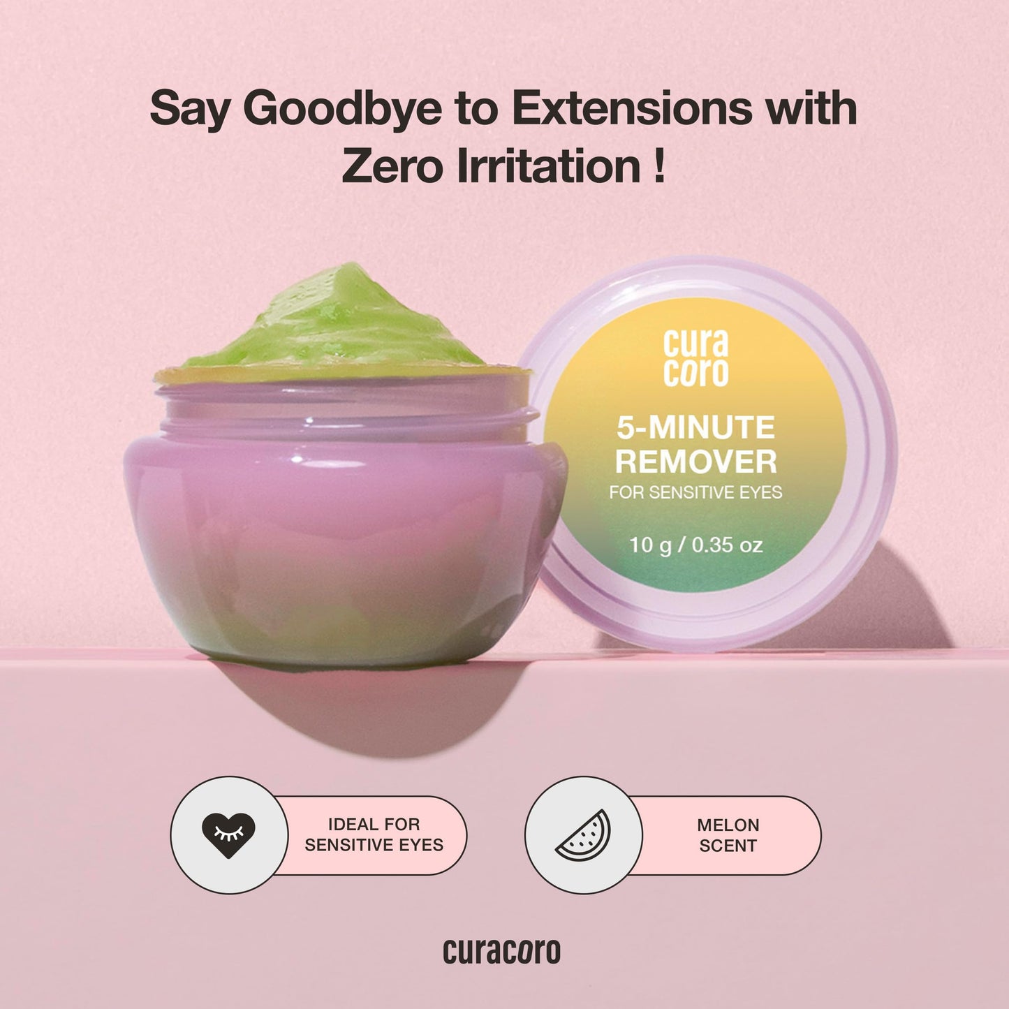 Curacoro non runny gel formula for sensitive eyes back view